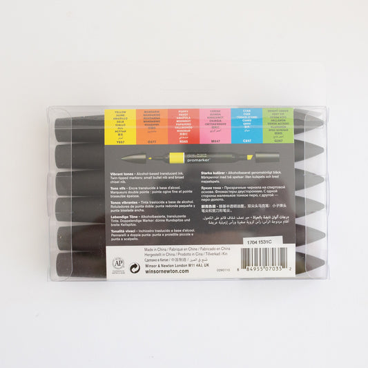 Winsor & Newton Promarker Set Vibrant Tones