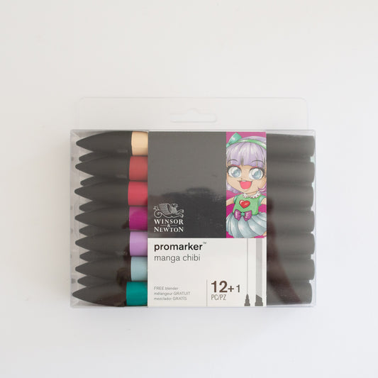 Winsor & Newton Promarker Set 12+1 Manga Chibi