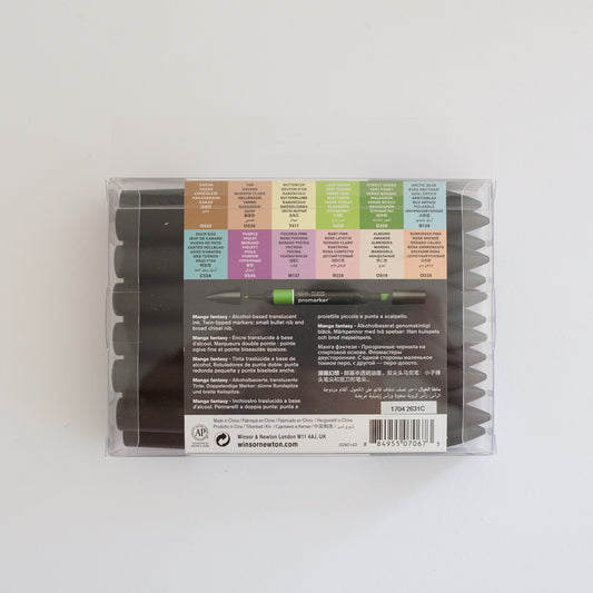 Winsor & Newton Promarker Set 12+1 Manga Fantasy
