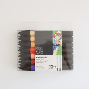 Winsor & Newton Promarker Set 12+1 Manga 1