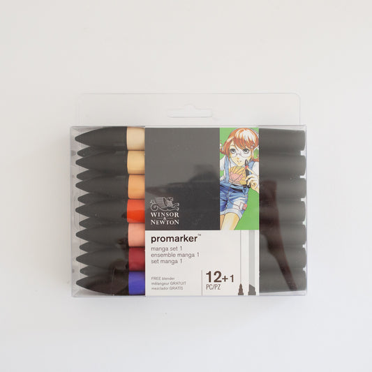 Winsor & Newton Promarker Set 12+1 Manga 1