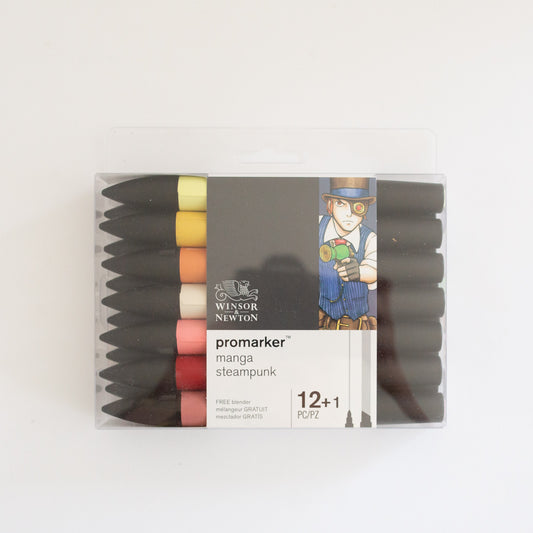 Winsor & Newton Promarker Set 12+1 Manga Steampunk