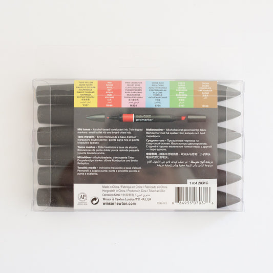Winsor & Newton Promarker Set Mid Tones