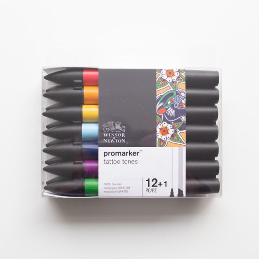 Winsor &amp; Newton Promarker 12+1 Tattoo Tones